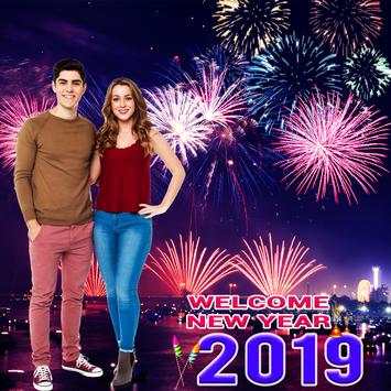 New Year 2019 Fire Works Photo Frame Editor Latest скриншот 4