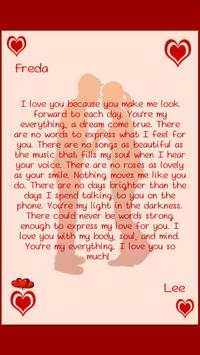 Romantic Love Letters 1 تصوير الشاشة