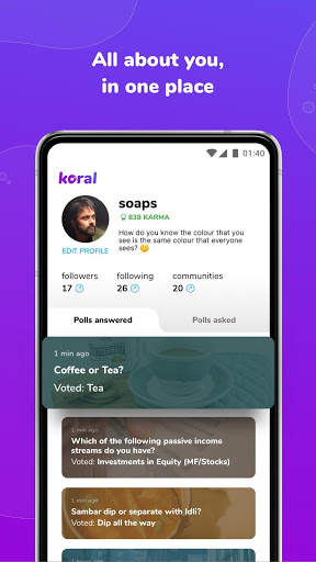 Koral - Ask Polls, Discuss on Polls, Earn Rewards स्क्रीनशॉट 5