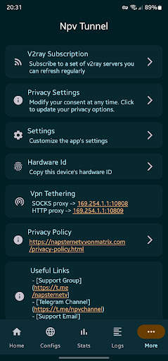 Npv Tunnel V2ray/SSH screenshot 5