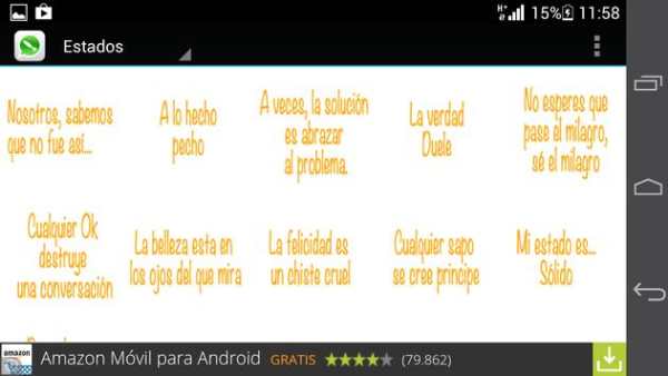 Estados y frases para WhatsApp screenshot 8