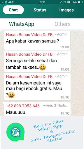 WAMR: Whats Restore Messages Deleted & Save Status screenshot 1