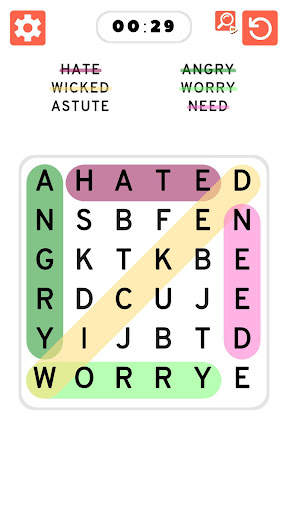 Word Search Games in english screenshot 1