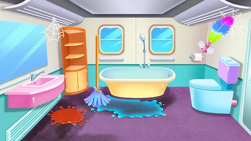 Baby Boy Modern Train Clean Up screenshot 3