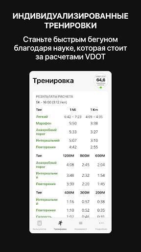 VDOT Running Calculator скриншот 2