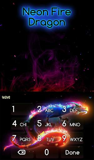 Neon Dragon Animated Keyboard   Live Wallpaper screenshot 5