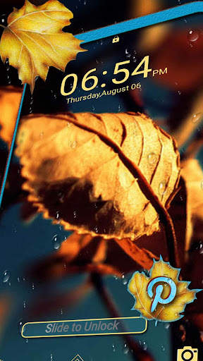 Autumn Leaf Water Drop Theme screenshot 3