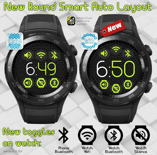 Bubble Cloud Tile Launcher Watch face (WearOS) screenshot 17