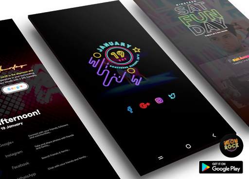 Neon Rock for KWGT screenshot 1