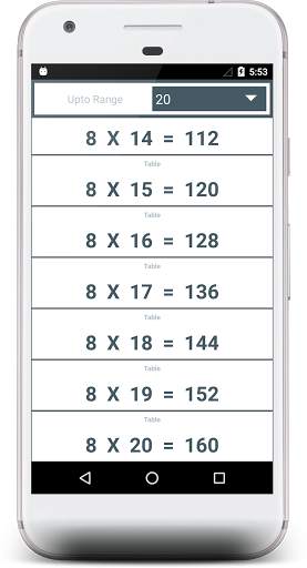 Multiplication Table And Math Table Calculator screenshot 10