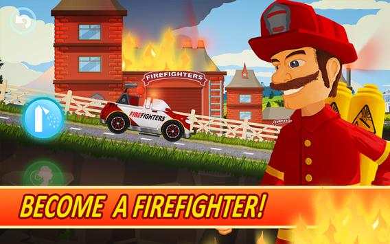 Fire Fighters Racing for Kids screenshot 2