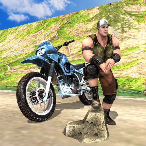 zapaśnicy moto akrobacje biega icon