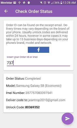 att unlock code (Liberar Teléfonos) screenshot 3