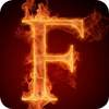 Fiery letter F live wallpaper 2.0