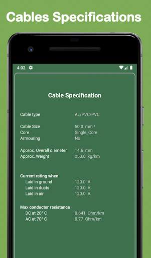 calculadora de caída de voltaje, tamaño de cable screenshot 4