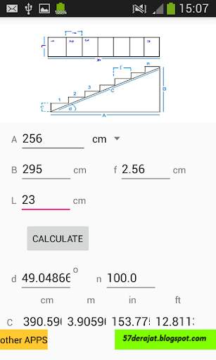 Stair Calculator 1 تصوير الشاشة