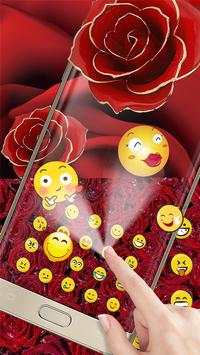 Giltter Red rose keyboard 3 تصوير الشاشة