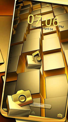 Gold Cubes Launcher Theme screenshot 5