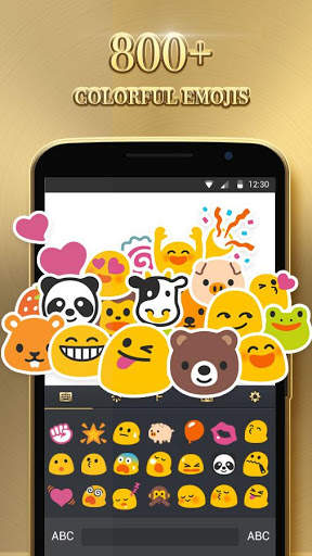 Luxury Gold Diamond Keyboard Theme screenshot 2