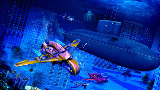 Flying Bike Driving - Water Bike Racing Games screenshot 5