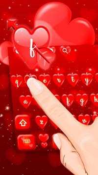 Red Love Heart Keyboard Theme screenshot 3