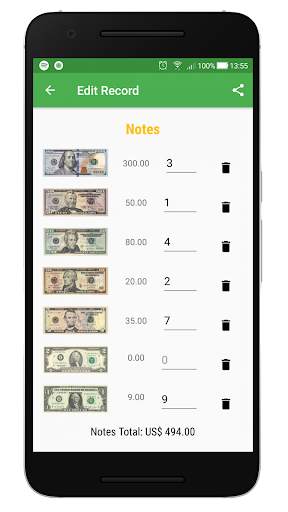 Coins and Notes Counter (USD, EUR & BRL) screenshot 4