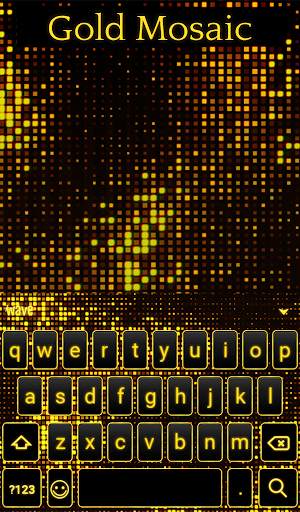 Gold Mosaic Animated Keyboard screenshot 2
