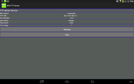 Wifi FTP Server screenshot 2