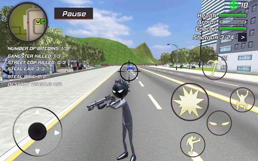 Amazing Crime Strange Stickman Rope Vice Vegas screenshot 6