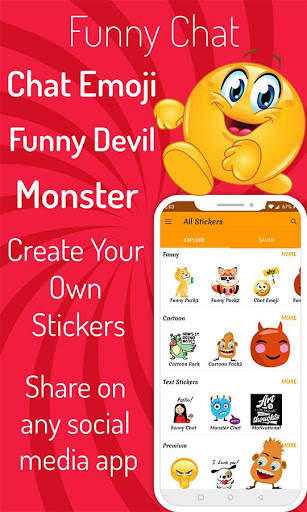 Funny Stickers & Funny Emoji - Halloween Stickers स्क्रीनशॉट 1