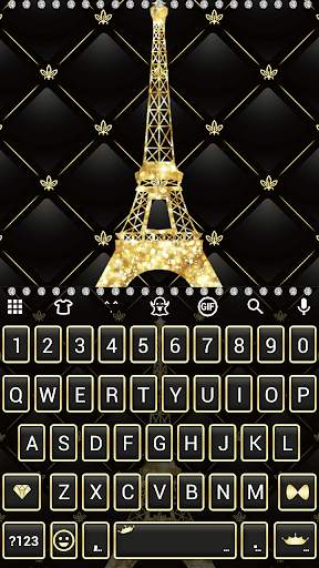 Gold Paris - Emoji Keyboard Skin screenshot 7
