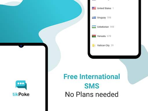 tikPoke - Free International SMS screenshot 1