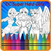Dc Coloring Super Hero  girls icon