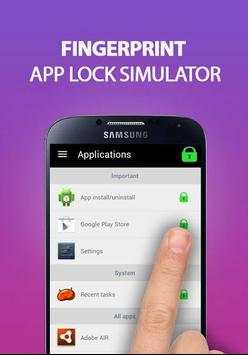 Fingerprint App Lock Simulator 2 تصوير الشاشة