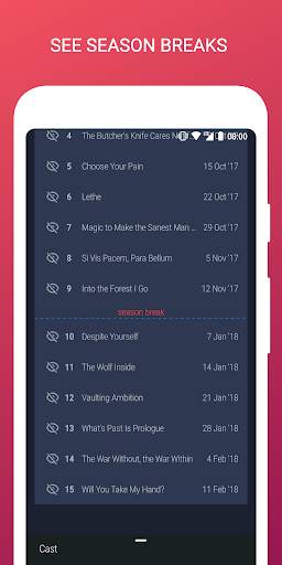 Episode Guide: TV show tracker for TVmaze screenshot 4