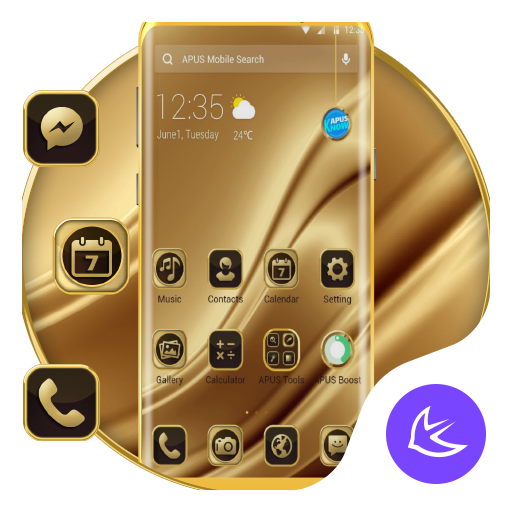 Golden Silk APUS Launcher Theme icon