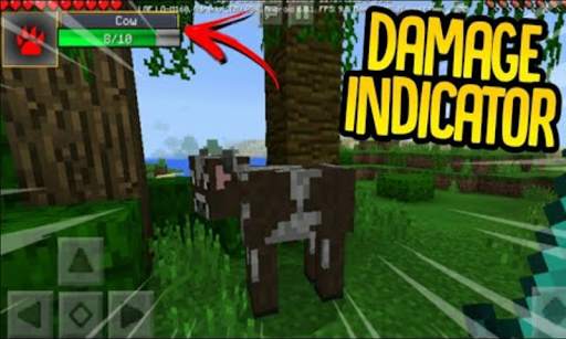 Damage Indicator Addon for Minecraft PE screenshot 1