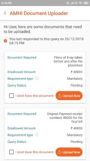 HDFC ERGO Health Claims docUpl screenshot 3