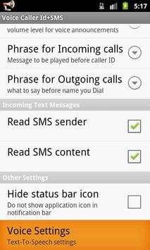 Voice Caller ID   SMS Lite screenshot 2