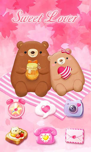 (Free)Sweet Lover GO Launcher Theme screenshot 1