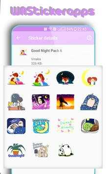 WAStickerApps: Good Night Stickers screenshot 3