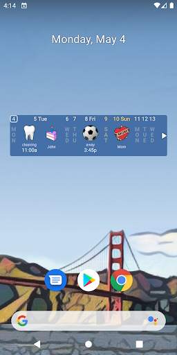 Blik Calendar Widget скриншот 2