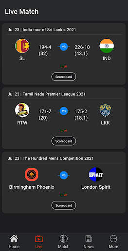 Live Cricket TV - Live Cricket Score, CrickBall screenshot 4