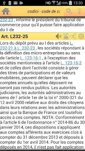 Code de commerce screenshot 3