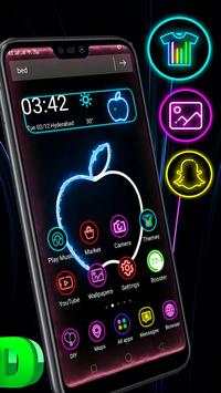 3D Neon Live Apple Theme screenshot 3