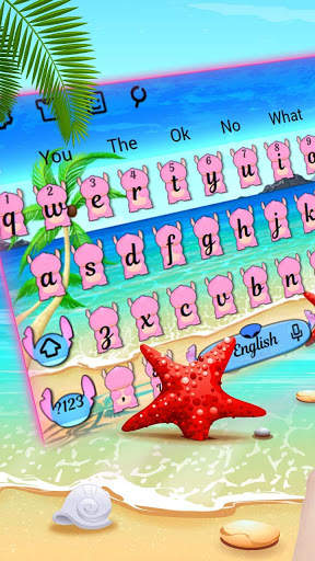 Pink Monster Keyboard Theme screenshot 1