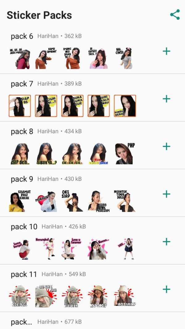 Sticker Cewek Seksi dan Cantik untuk WAStickerApps screenshot 2