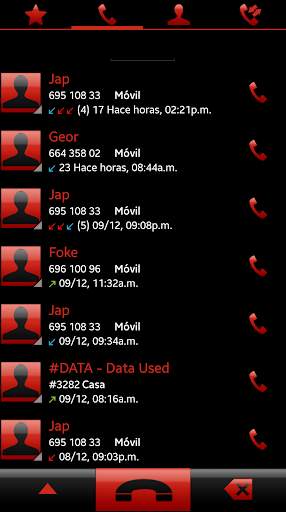 THEME SWIPE DIALER CHESS RED screenshot 3
