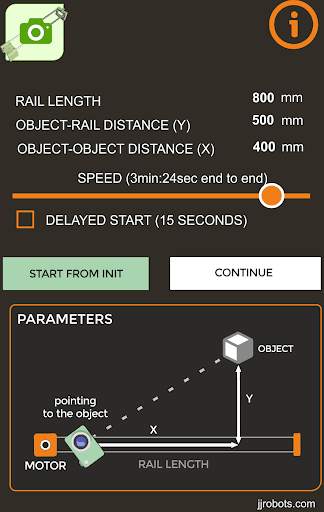 Motorized Camera SLIDER Control APP (jjRobots.com) screenshot 1