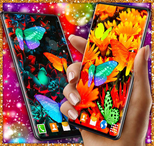 Butterflies Live Wallpaper 🦋 Neon 4K Wallpapers screenshot 3